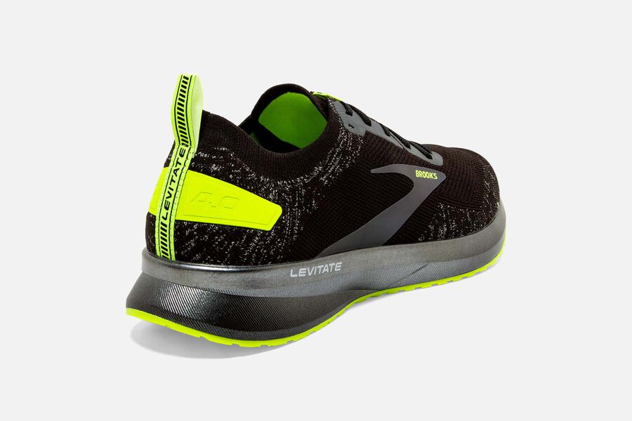 Brooks Levitate 4 Road Running Shoes Womens Black/Green 436817-RNO